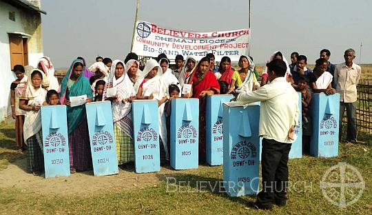 Community in Dhemaji Diocese Receives BioSand Water Filters