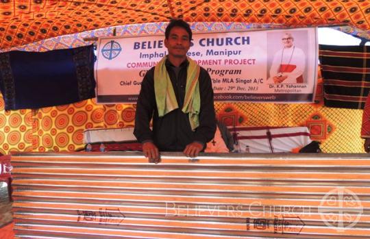 Believers Church Imphal Diocese distributes tin roofing sheets