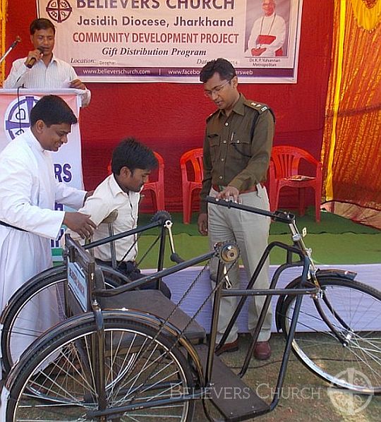 Jasidih Diocese Conducts Tricycle Distribution Program