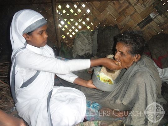 Widows Receive Food Packets  in the Diocese of Kolkata