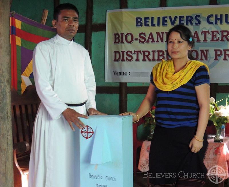 Diocese of Imphal Distributes 26 BioSand Water Filters in a Rural Village