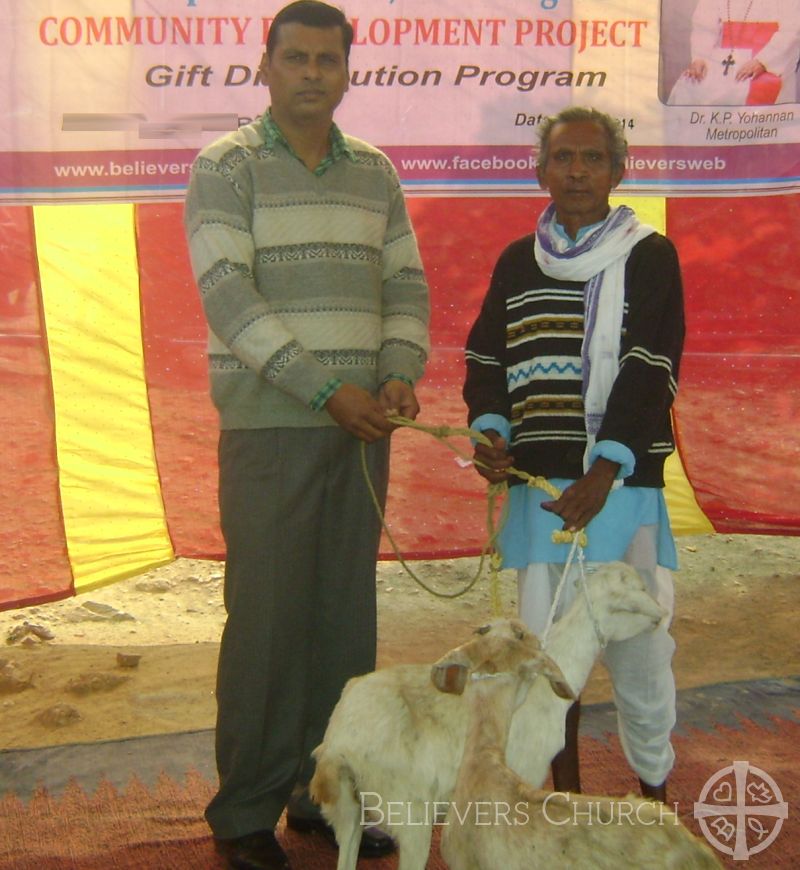 Diocese of Bilaspur Distributes Piglets and Goats to 25 Families 