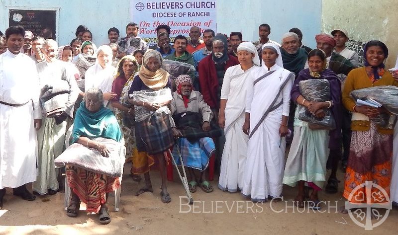 Leprosy-Affected People Receive Warm Clothes in Diocese of Ranchi