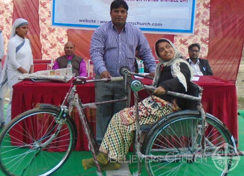 Diocese of Lucknow Distributes Tricycles to the Disabled on International Day of Persons with Disabilities