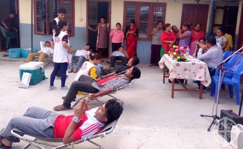 Blood Donation Camp Held in Diocese of Pokhara